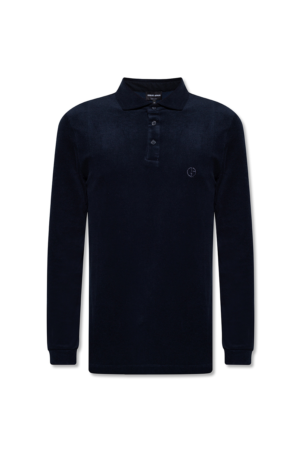 Navy blue Long sleeved polo shirt Giorgio Armani IetpShops